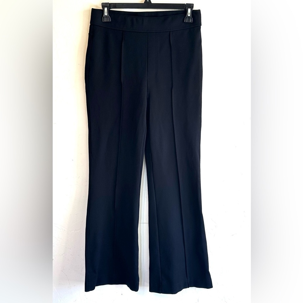 Modern Ambition Elegant Black Stretchy Flared Leg Career Work Trouser Pants Sz M